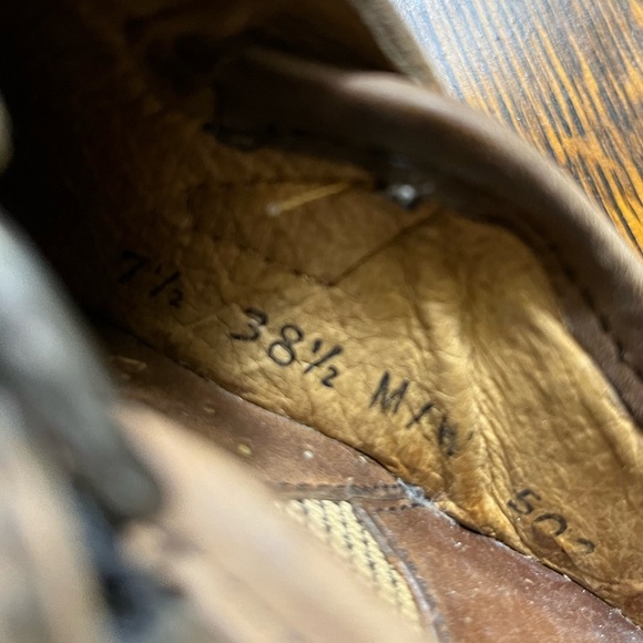 Double H Tan Leather Silver Double Buckle Studded Ankle Boots Mules - Picture 7 of 10